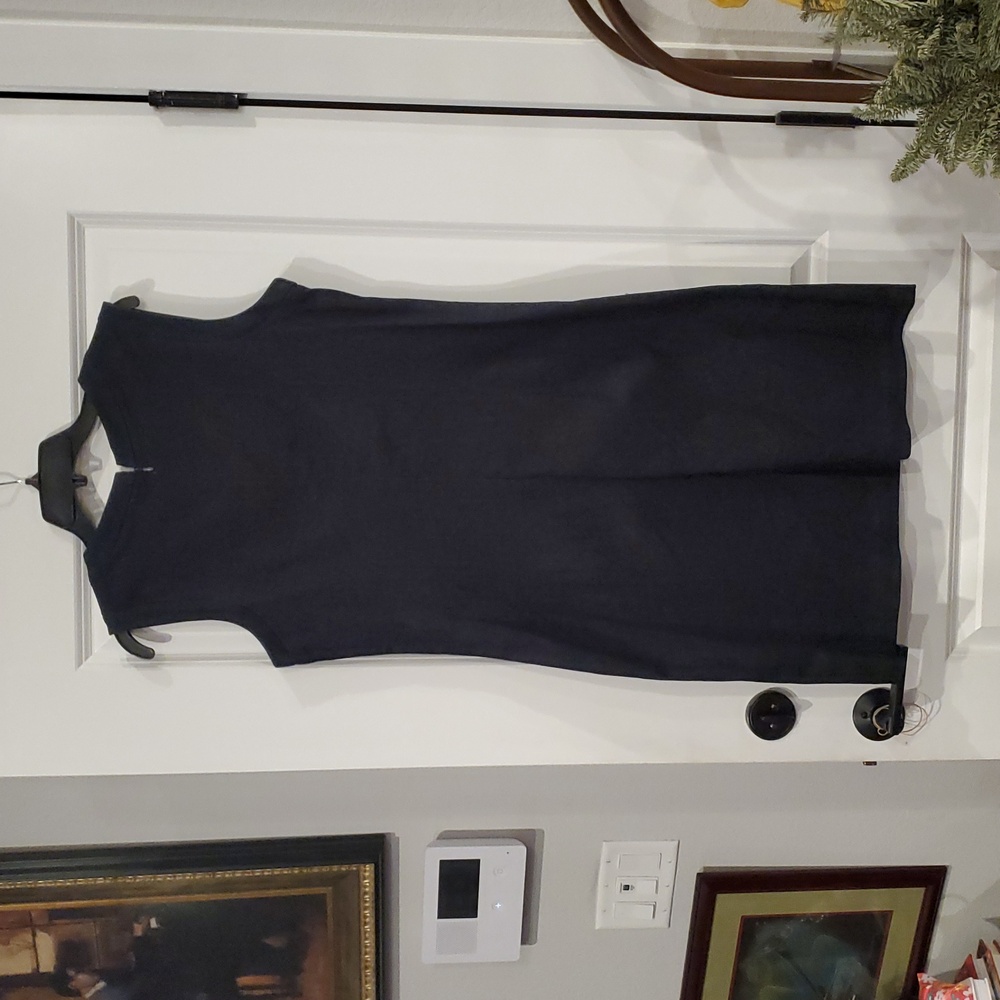Julie Dorst - Sleeveless Fit Navy Denim Dress Below The Knee View 2